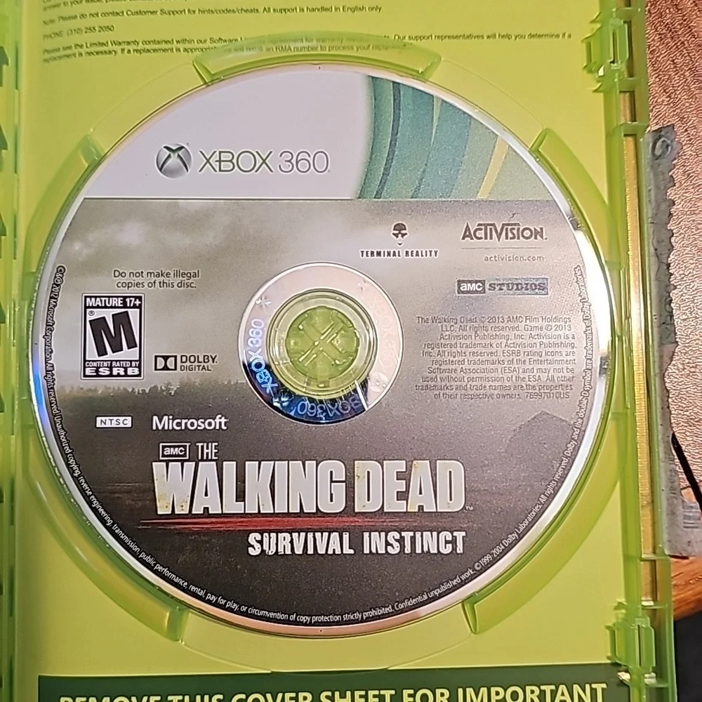XBOX 360 THE WALKING DEAD Survival Instinct - Used - No Book